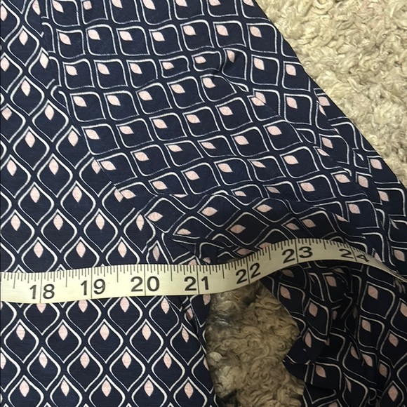 Honeyme Blue Mandarin Collar Tunic Blouse - Picture 6 of 8